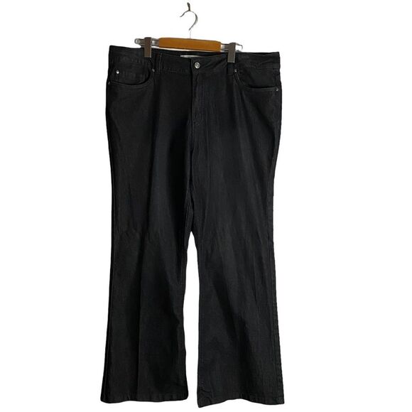 WindRiver Women's Black High Rise Wide Leg Denim Jeans - Picture 1 of 8